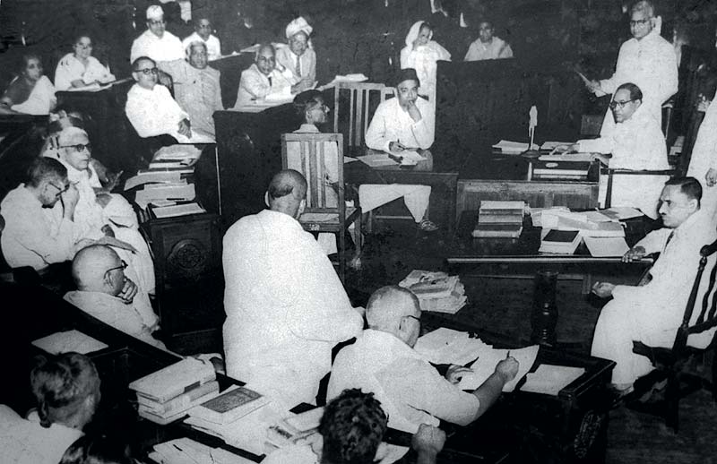 India's Constituent Assembly debates and drafts the nation’s constitution in 1949, shaping indian politics.