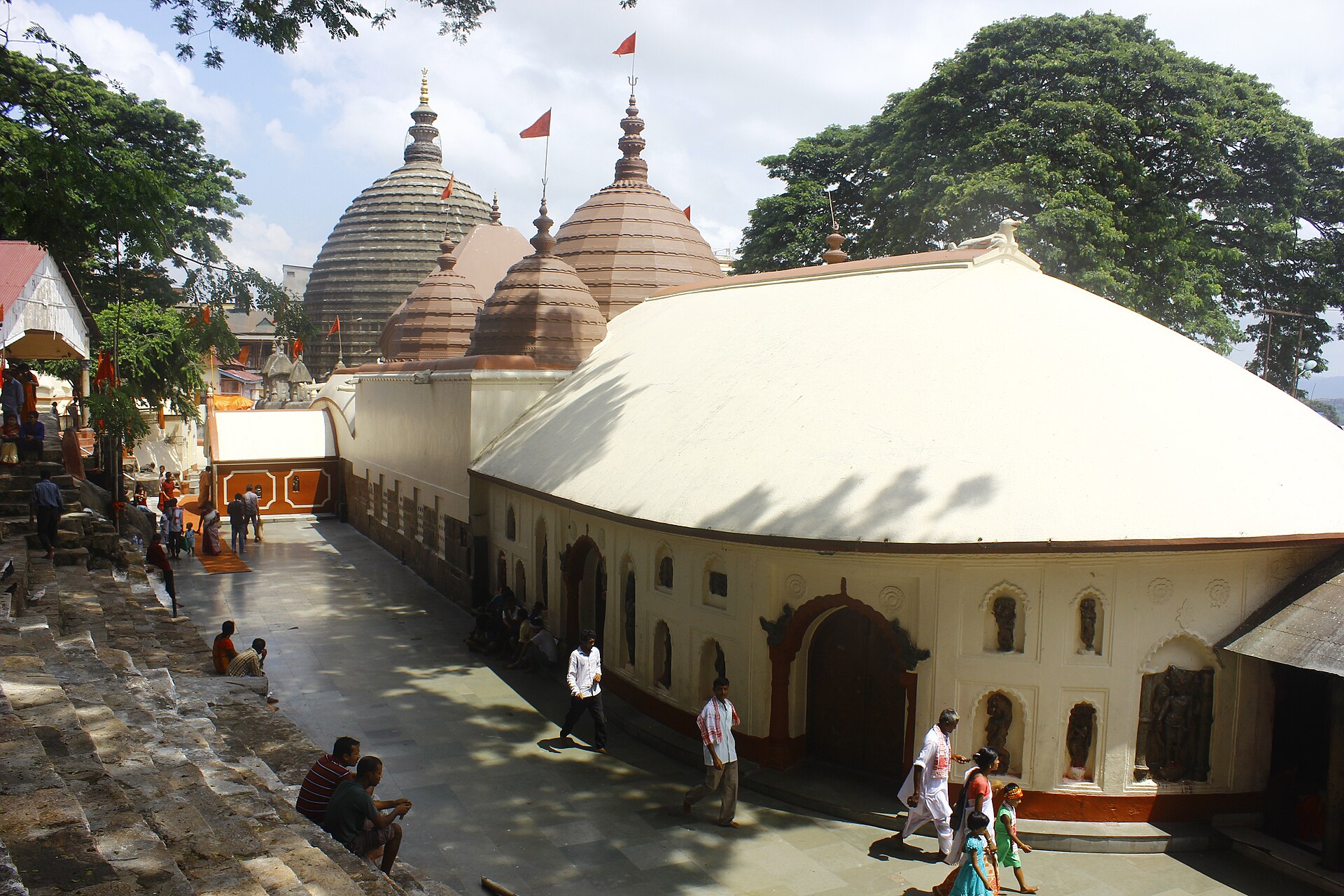 Kamakhya Temple | Indian Press The Kamakhya Temple complex in Assam features multiple shrines with distinctive dome architecture, reflecting monsoon.