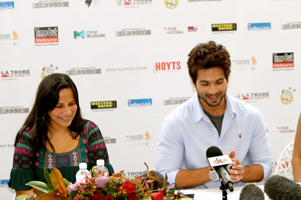 Press conference of Indian Film Festival Melbourne 2012, Shahid Kapoor, Mitu Bhowmick Lange