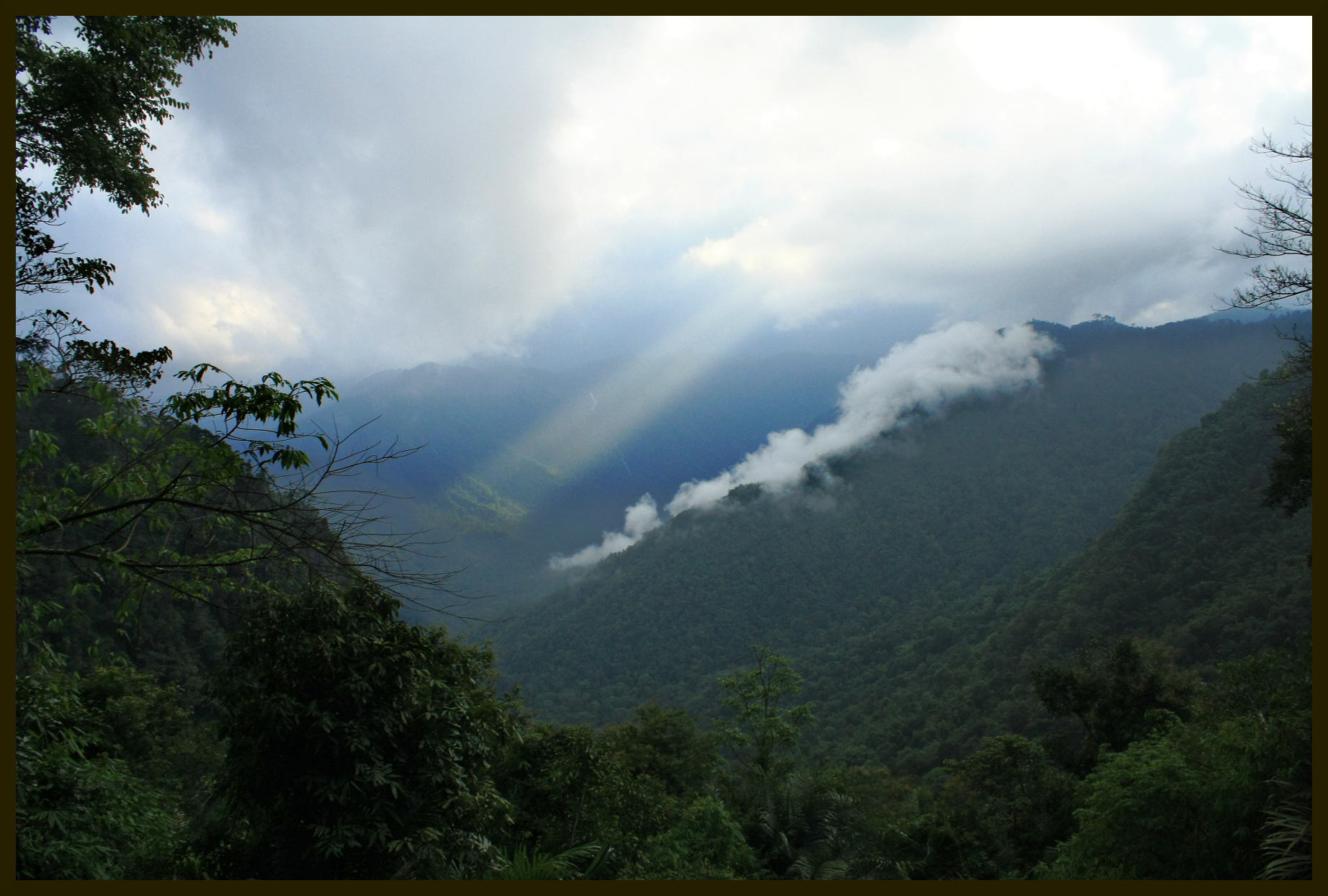 Kerala Monsoon clouds over Western Ghats India