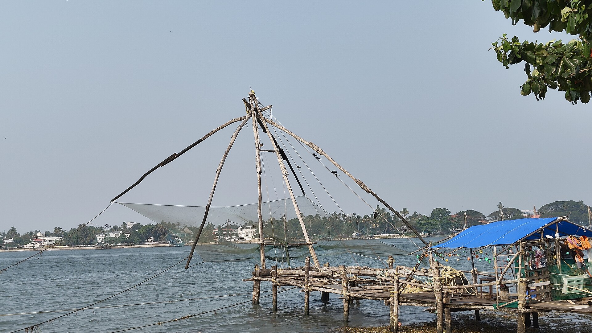 Chinese fishing nets at Fort Kochi beach IMG 20251227 153046124