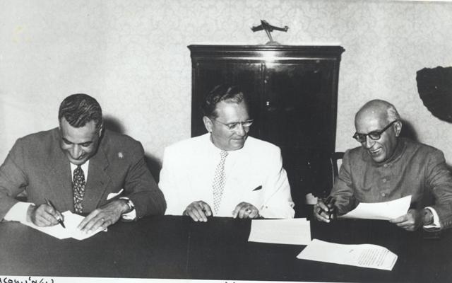 Jawaharlal Nehru, Nasser and Tito at the Conference of Non-Aligned Nations held in Belgrade