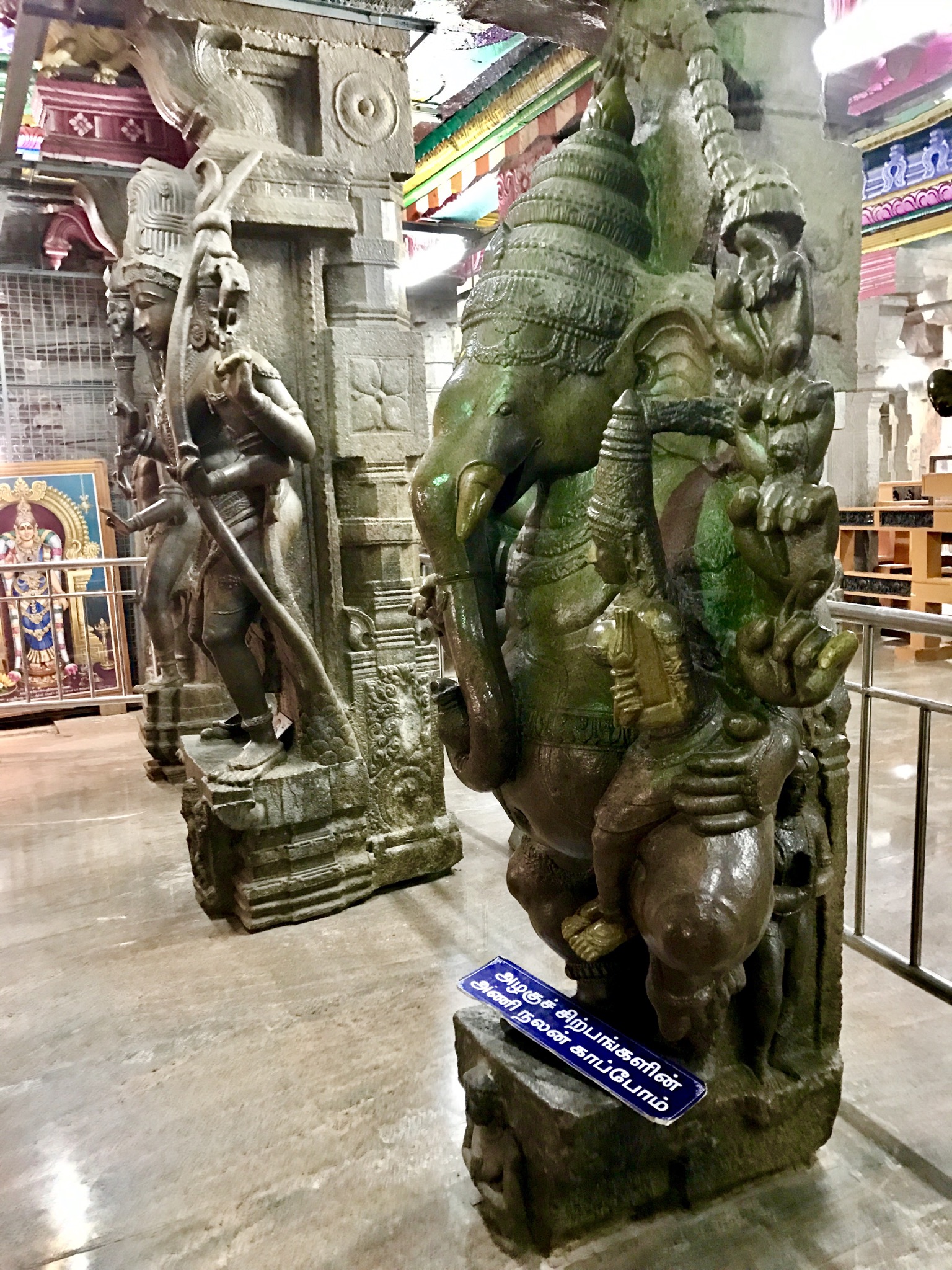 Elephant sculpture in Madurai Meenakshi Amman Temple